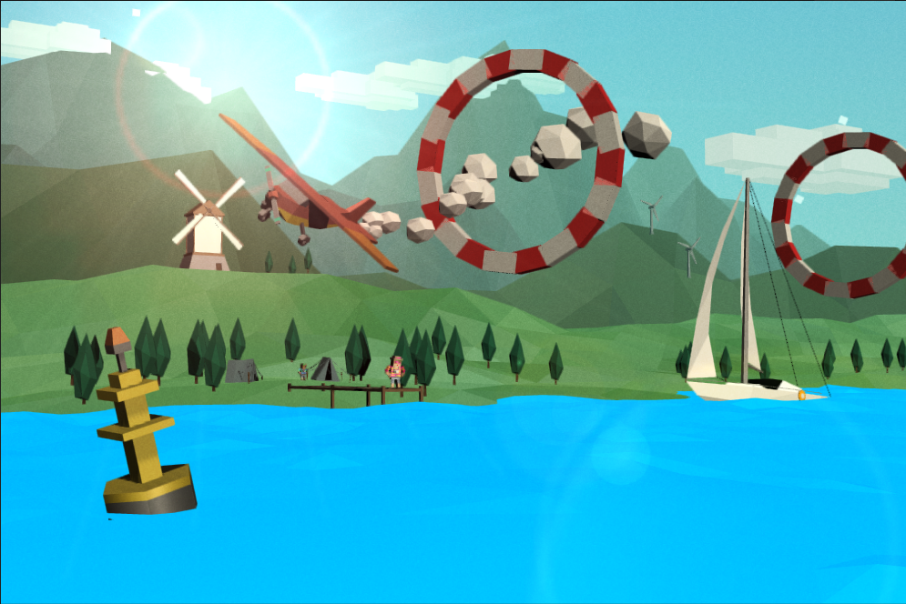 Loop da Loop low poly plane game